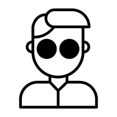 Eye mask solid glyph icon