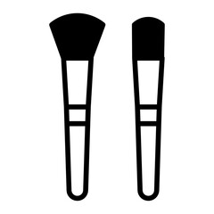 Makeup Brushes solid glyph icon