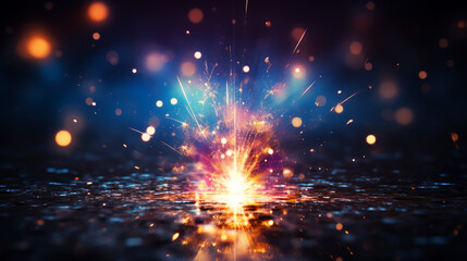 Fototapeta premium holiday background with a sparkler