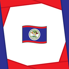 Belize Flag Abstract Background Design Template. Belize Independence Day Banner Social Media Post. Belize Banner