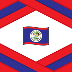 Obraz premium Belize Flag Abstract Background Design Template. Belize Independence Day Banner Social Media Post. Belize Template