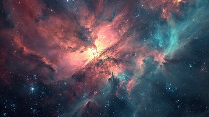 Obraz premium Space nebulas ultrarealistic background