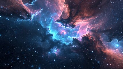 Fototapeta premium Space nebulas ultrarealistic background