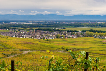 Sigolsheim, Kaysersberg vignoble, village au cœur du vignoble alsacien, son église...