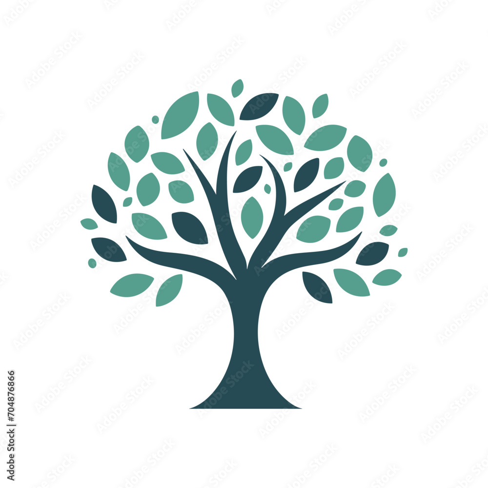 Canvas Prints tree icon. cute tree icon on white background. vector illustration