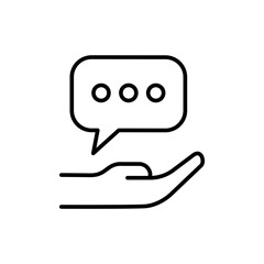 Chat bubble outline icons, minimalist vector illustration ,simple transparent graphic element .Isolated on white background