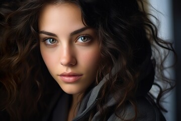 Naklejka premium Beautiful woman eyes photography, diversity, creative features, minimalistic, detailed facial features