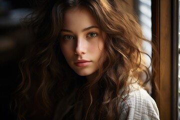 Fototapeta premium Beautiful woman eyes photography, diversity, creative features, minimalistic, detailed facial features