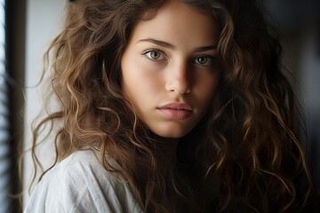 Naklejka premium Beautiful woman eyes photography, diversity, creative features, minimalistic, detailed facial features