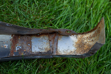 rusty metal bumper