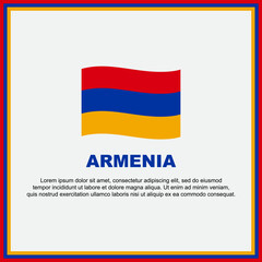 Armenia Flag Background Design Template. Armenia Independence Day Banner Social Media Post. Armenia Banner