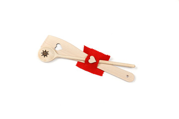 Kitchen utensils for cooking isolated on a white background