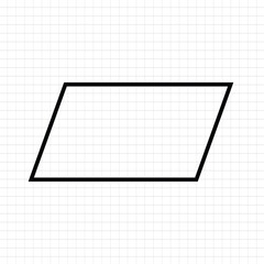 Geometrical mathematical parallelogram  shape vector