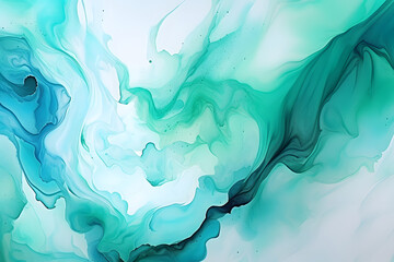 abstract blue and green watercolor background, blue and green watercolor banner for web design.