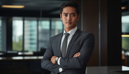 Young adult businessman in office