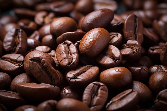 A close view of coffee beans, coffee image