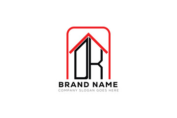 DK letter creative real estate vector logo design . DK creative initials letter logo concept. DK house sheap logo.