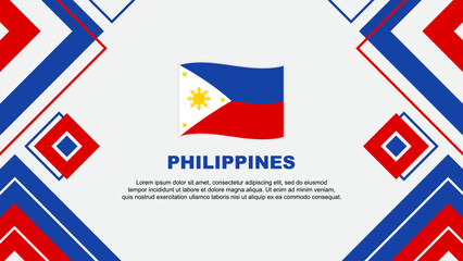 Philippines Flag Abstract Background Design Template. Philippines Independence Day Banner Wallpaper Vector Illustration. Philippines Background