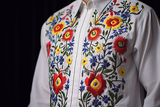 Traditional Ukrainian embroidery. Embroidered Shirt.