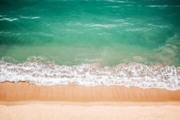 Aerial view on idyllic tropical beach
