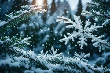 snow covered fir tree