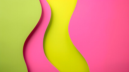 Fuchsia neon green pink vibrant shapeless flat abstract tech colorful background - obrazy, fototapety, plakaty