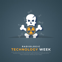 Radiologic Technology Week Paper cut style Vector Design Illustration for Background, Poster, Banner, Advertising, Greeting Card