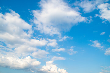 Background with sky and clouds. Air background on the theme of ecology and atmosphere.