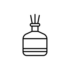 Aromatherapy bottle outline icons, minimalist vector illustration ,simple transparent graphic element .Isolated on white background