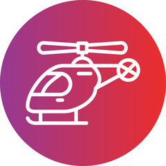 Helicopter vector icon style