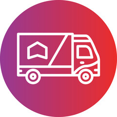 Delivery van vector icon style