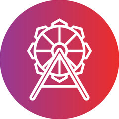 Ferris wheel vector icon style