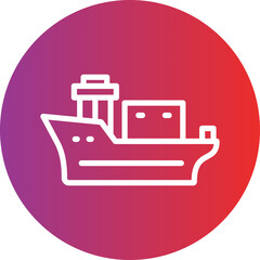 Ship vector icon style