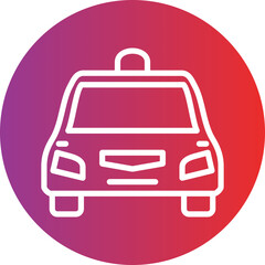 Police car vector icon style