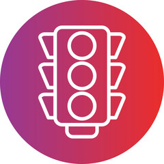 Traffic light vector icon style
