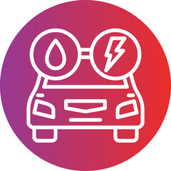 Hybrid car vector icon style