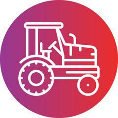 Tractor vector icon style