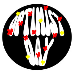 Optimist Day. Retro slogan in round shape.