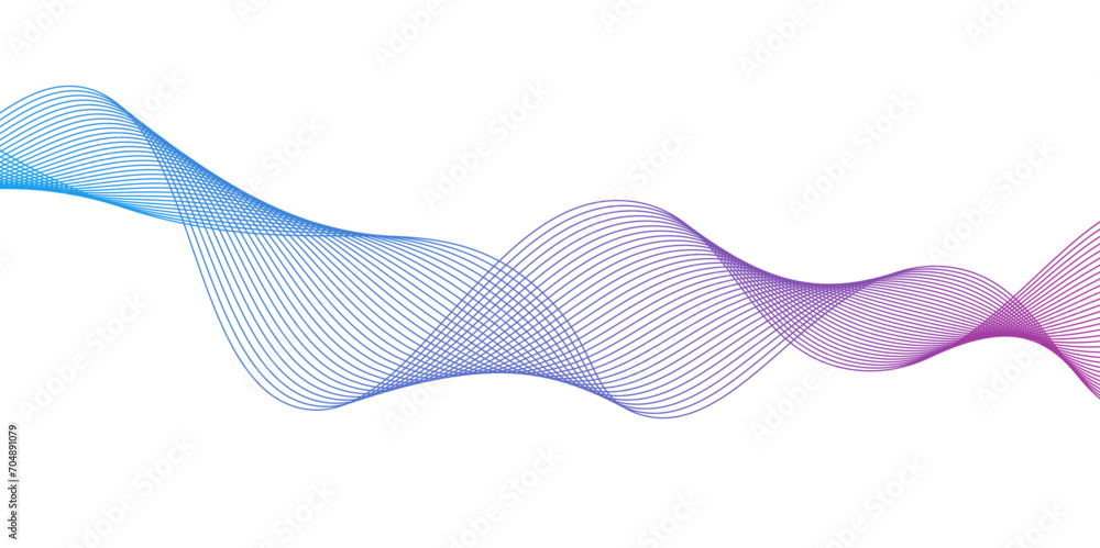 Poster abstract backdrop with colorful wave gradient lines on white background.rainbow ribbon wave on white