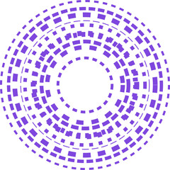 An abstract circular HUD interface shape concentric circle pattern design element.