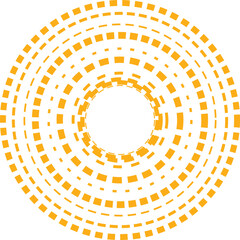 An abstract circular HUD interface shape concentric circle pattern design element.