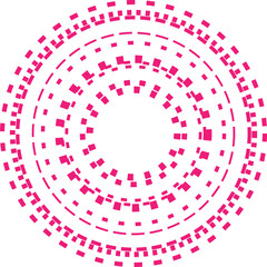 An abstract circular HUD interface shape concentric circle pattern design element.
