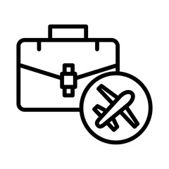 Business Trip Line Icon
