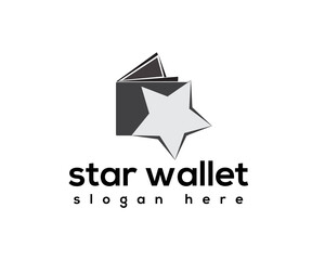 Naklejka premium star wallet logo design template creative