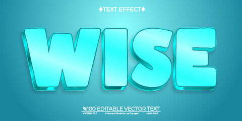 Cartoon Blue Editable Vector 3D Text Effect