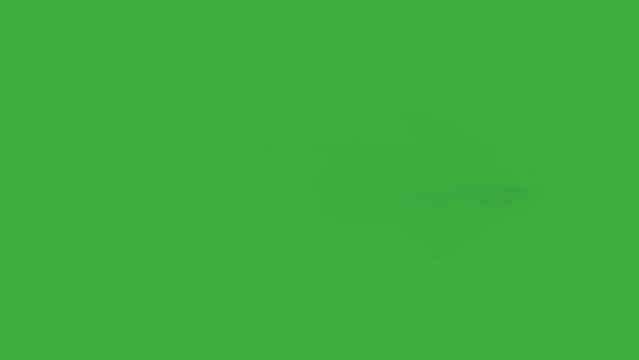 Animation video loop muzzle element effect on green screen background