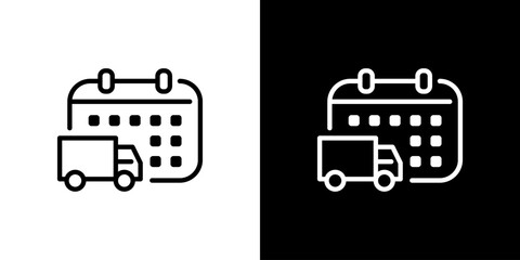 シンプルな宅配のスケジュールアイコン