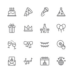 set of icons Birthday