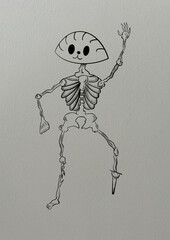 Skeleton tattoo project © Bartosz