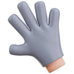 PNG 3D rubber gloves icon isolated on a white background
